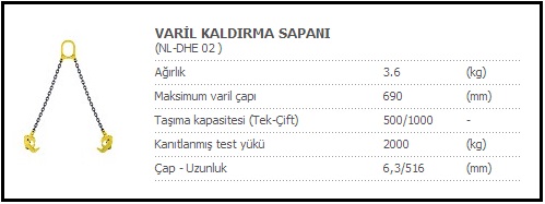 VARİL KALDIRMA SAPANI
